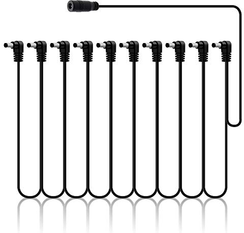 SONICAKE Daisy Chain Kabel Gitarre Bass Zubehör 9V DC 10 fach rechtwinkliger Stecker Daisy Chain Strom Kabel