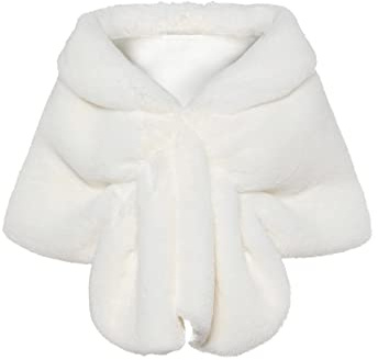 BABEYOND Damen-Schal mit Kunstfellkragen, Kunstfell-Schal, Wickeltuch, Abendumhang für Wintermantel