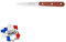 Les Colis Noirs LCN - Lot de 4 Couteau Office Lame 8cm INOX Manche Bois La Fourmi - Ustensile Cuisine Légume - 020