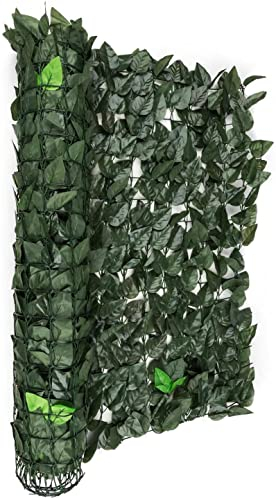 blumfeldt Fency Bright Leaf 2020 Edition - Clôture Brise-Vue en Imitation Feuilles de hêtre, 300x150 cm, pour Balcon, terrasse, Jardin, Vert foncé