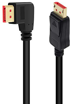 ALYYDBG 8K@60Hz 90 Degree Angled DP 1.4 Cable Male to Male Right Angle Displayport 1.4 Cable Support 8K@60Hz, 4K@144Hz, 1080P@240Hz 6FT/1.8M