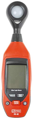 RS PRO RS-92 Luxmeter 0lx mit Silizium-Photodiode, bis 40000 lx, 0.1 lx, ±5%