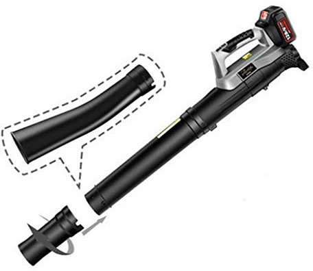 WANGLXST Schnurloses Laubgebläse, Zur Reinigung Von Fahrerlagergras Oder Blättern, 20-V-Laubgebläse, 5 Einstellbare Geschwindigkeiten Geeignetes Axialflussdesign, 128f