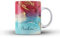 iCaseDesigner Personalised Watercolour Marble Name with Heart Ceramic Mug - 10. Red & Blue