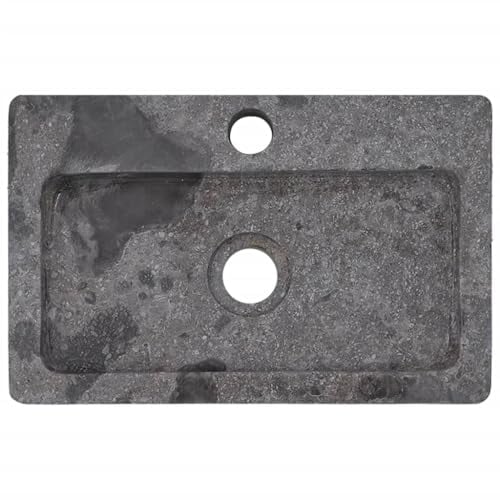 vidaXL Lavabo Lavamanos Inodoro Aseo Cuarto de Baño Cuenca Fregadero Hogar Casa Muebles Mobiliario Decoración Elegante Gris Mármol 38x24x6,5 cm