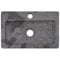 vidaXL Lavabo Mural Salle d'Eau Vasque à Poser de Toilette Lave-mains de Salle de Bain Lavabo de Salle d'Eau Maison Intérieur Gris 38x24x6,5 cm Marbre