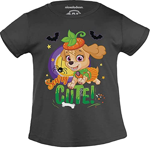 PAW PATROL - Halloween Skye Scary Cute Mädchen T-Shirt 140 Schwarz