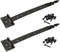KOTARBAU® 2er Set Kreuzgehänge T-Scharnier Dekorativ Ladenband Pulverbeschichtet Schwarz 400 mm