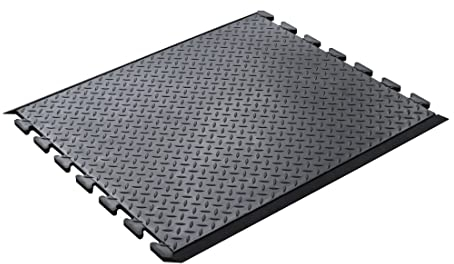 ADB Arbeitsplatzmatte 80x70 cm erweiterbar Mittelstück, Werkstattmatte, Anti-Rutsch-Matte, Antiermüdungsmatte, Stehmatte, Gummimatte, Schutzmatte