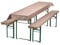 DILUMA | Bierbankauflagen Set Beige | 1x Tischdecke 240x70 cm für 220x50 cm Biertische und 2X gepolsterte Bierbankauflage 220x25 cm | Auflagen Set für Bierzeltgarnitur | Gepolstert, ÖkoTex100