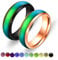 Uloveido 6mm Comfort Fit Ringe Schwarz/Roségold Edelstahl Ehering Farbwechsel Stimmungsringe für Männer Y1854 (Mann, 18)