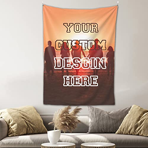 Benutzerdefinierter Wandteppich, Foto-Hintergrund, personalisiertes Bild-Hintergrund, Wandbehang, Dekoration, Heimdekoration, hängende Kunst für Hochzeit, Gedenkstätte, 152 x 229 cm