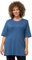 Ulla Popken Damen Basic, Rundhals T-Shirt, Denimblau, 58-60