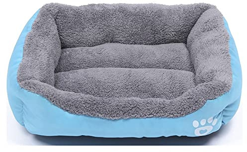 Lit pour Chien et Chat de Petite Race Coussin de Couchage pour Chien Panier Doux et Lavable Canapé pour Chat Bleu Ciel Taille XL