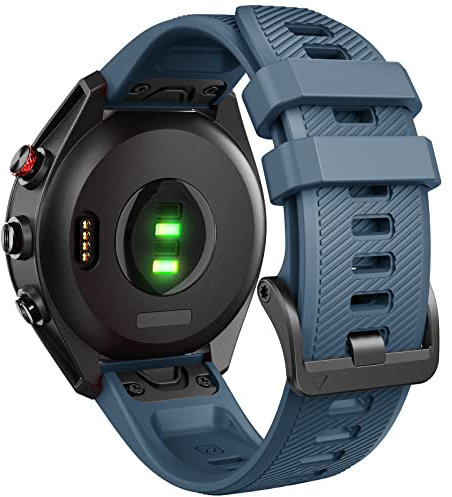 Armband Kompatibel mit Garmin Fenix 6 Pro/6/7/7 Pro/5/5 Plus Armband, Quickfit 22mm Silikon Ersatzarmband für Garmin Epix 2, Instinct/Instinct 2 Solar, Forerunner 935/945/955/745, Approach S60/S62