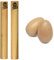Latin Percussion LP860600 Aspire Claves & TIGER SHA28-NT Wooden Egg Shakers Natural One Pair