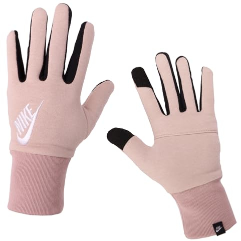 Nike W TG Club N.100.4361.656.LG - Guanti da fitness da donna, in pile, colore rosa Oxford/bianco, taglia L