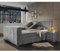 Lomadox Boxspringbett 180x200 cm elektrisch verstellbar mit TV-Halterung | Doppelbett in dunkelgrau mit Härtegrad H2