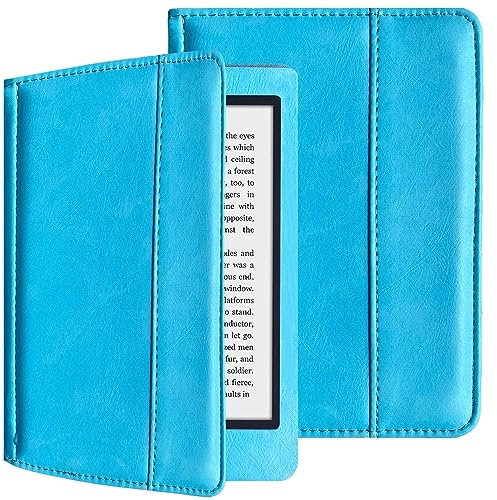 Étui pour Kobo Nia N306 Classic Vintage All Inclusive Anti Drop Kobo Nia Classic Smart PU Cuir Housse avec mise en veille/réveil automatique (bleu ciel)