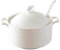 Keramische Suppenterrine mit Suppe, Schöpfkelle Suppenschüssel mit Deckel, Porzellan Suppentopf für Restaurant Home Kitchen White Dekoration,Weiß,3600ml
