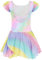 Arshiner Ballettkleid Mädchen Baumwolle Ballettkleidung Regenbogen Kurzarm Ballettanzug Kinder Balletttrikot Tanzkleid Ballerina Kleid Tanzbody mit Rock Tütü 3-4 Jahre