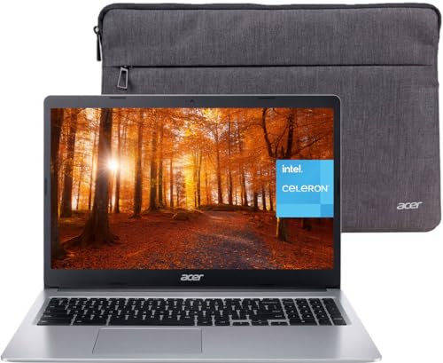 Acer Ordinateur portable Chromebook 315 2024, écran HD de 15,6, processeur Intel Celeron Dual-Core N4020, 4 Go de RAM, 64 Go eMMC, carte graphique Intel UHD, Wi-Fi, Bluetooth, Chrome OS