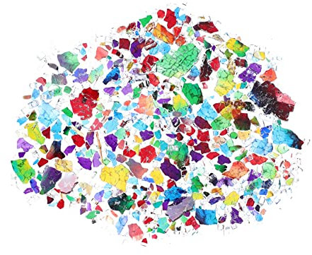 HOODANCOS 5bags Daisy Mosaic Tiles Self Adhesive Mosaic Fragments for Crafts DIY Home Decor Ice Crack Material