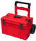 Qbrick System One Cart 2.0 Ultra HD Werkzeugkoffer Rollbar Werkzeugtrolley Werkzeugkasten Werkzeugbox aus Kunstoff Werkzeugkiste auf Rädern mit Klemmverschlüssen Rollende Werkstatt Rot 64,1x48,5x66 cm