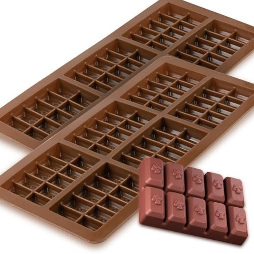 Small Mushroom Chocolate Bar Silicone Candy Mold Trays, 2 Pack