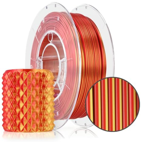 ROSA3D Magic PLA Silk Filament 1.75 mm für 3D Drucker, Feuer Spule 0,3kg, Zweifarbig