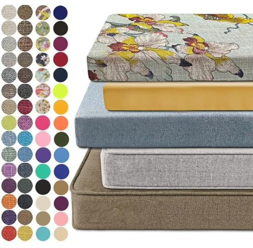 Benutzerdefinierte Sitzkissen Bank Bankkissen, Bankauflage Stuhlkissen, Waschbar Abnehmbarem Sitzauflage Bank rutschfeste Sitzpolster Bank Für Innen, Außenbereich, Terrasse, Gartenmöbel,Dicke 5CM