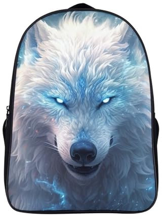 MEFESE Wolf Schulrucksack Mädchen Teenager Schul Rucksack Grundschule Schulranzen Kinder Schultasche Casual Daypacks School Bag 40x28x16cm