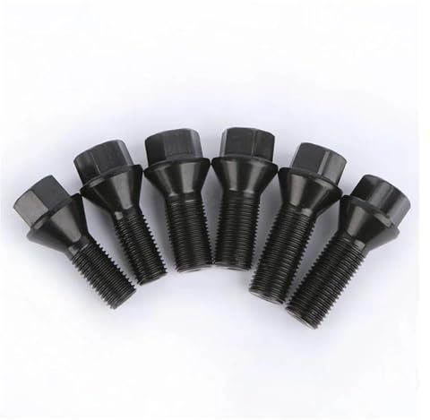 Auto Distanzscheiben Spurplatten 10 Stücke Gewindelänge 28/35/40/45/50mm Auto Rad Stahl Mutter Schrauben Schraube M12x1.5 M14x1.25 Für Mini Für E46 E34 E53 E60 E91 E36(Black 35mm,M12x1.5)