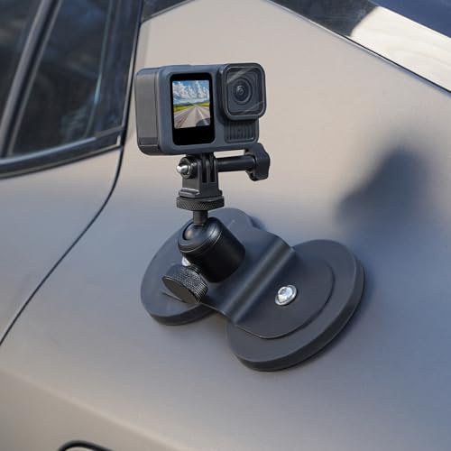 BRDRC Magnetic Car Mount for GoPro, Magnet Outside Camera Phone Holder Clip Stand for Go Pro Hero Black Max, for Insta360 X5 X4, for DJI Pocket 4 3 Action 6 5 Pro 4, for iPhone Samsung Accessories