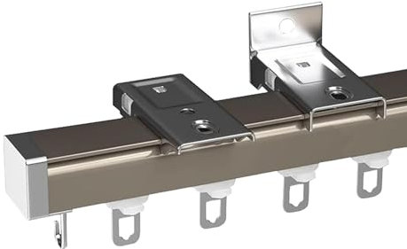 Deckenvorhangschiene - Deckenschiene für Vorhänge - Raumteiler - Vorhangschiene Deckenmontage Zimmer Schlafzimmer Tropfen Decke Duschdecke Schienensystem (Gold, 300cm)