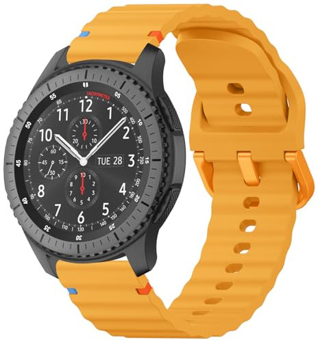 AK für Samsung Galaxy Watch 3 Armband 45mm Herren Damen, 22mm Silikon Uhrenarmband für Samsung Galaxy Watch 46mm/Samsung Gear S3 Classic/Frontier Ersatz Armbänder mit farbigen Linien