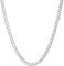XUEBAIFU Silberkette Damen Silber 925 Halskette Panzerkette Kette Damen Herren 4mm Breite 55cm Länge