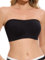 HBselect Damen Bandeau BH ohne Bügel Gepolsterter Bralette Bügelloser T-Shirt BHS Tube Top BH für Frauen Mädchen S Schwarz