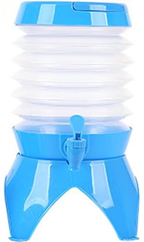 DAGLLGEW Getränkespender 5.5L Zusammenklappbarer Saftgetränkespender Faltbarer Wasserspender mit Zapfen tragbarer Wasserspeicherbehälter für Camping -Wandern