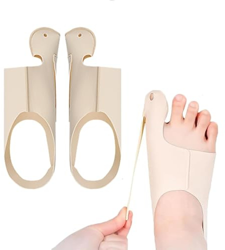SHUOHONG 2 Stück Hallux Valgus Bandage, Ultradünner Stoff Hallux Valgus Korrektur, Passt Sich der Fußform an Hallux Valgus Schiene Unisex Verwendet für Turnschuhe Flache Schuhe High Heels Hautfarbe,40