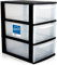 Schubladenbox A4 Schubladenschrank Kunststoff Schreibtisch Organizer mit 3 transparenten Schubladen Aufbewahrungsturm (8,71L Schubladen)