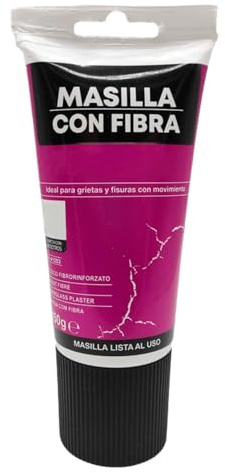 CABLEPELADO Mastic avec fibre blanche - Réparation de fissures et trous - Prêt à l'emploi - Finition ponçable et peinte - Pour intérieur et extérieur - Format tube de 150 g
