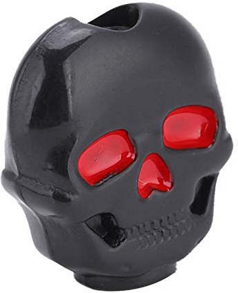 SEAFRONT Tuning PEG Cap, Schädel -Tuning -Schlüsselkappe, Exquisite Plattierte E Gitarren Accessoires für Gitarristen, Schützen Sie Ihre Knöpfe mit Stil (BLACK)