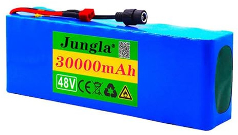 AYKLFNW 48V 30Ah Bateria para Bicicleta Electrica, Ebike Batería PVC Impermeable Batería De Alta Potencia con Cargador para 200W 350W 400W 500W 750W 800W Motor 48V 30Ah,T
