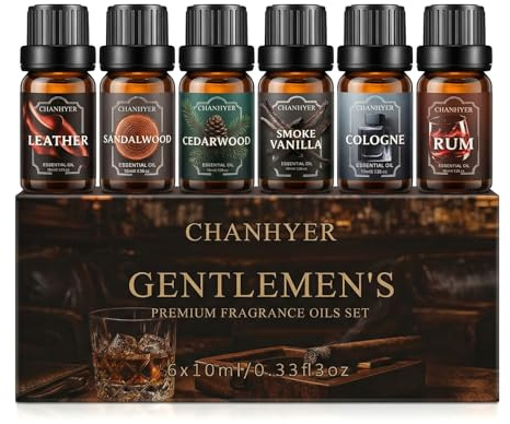 Chanhyer Men Essential Oils Set for Diffusers for Home 6 x 10 ml
