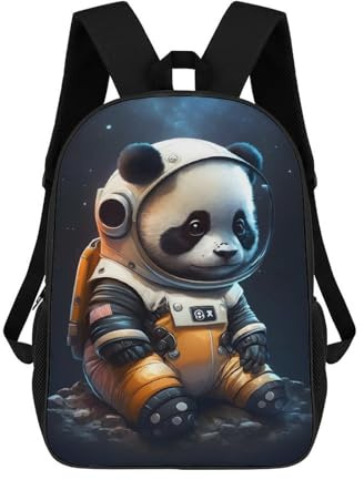 sinyumoney Panda-Astronauten-Kostüm für Kinder, Rucksack, Schule, Arbeit, Business, Uni, Schule für Männer, Frauen und Teenager, Style-13, 17