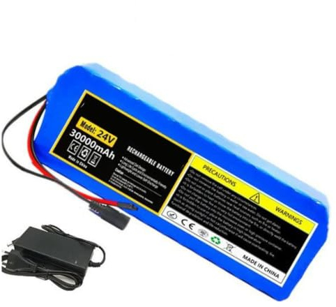 Batterie De Vélo Électrique 24V 30Ah 7S10P E-Bike Batteries avec Chargeur Batterie Haute Puissance Remplaçable Étanche Batterie pour 200W 350W 500W 800W Moteur 24V 30Ah,XT30