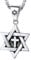 PROSTEEL Davidstern + Kreuz Kette Edelstahl Magen David Stern Anhänger mit 55+5cm Singapurkette Judische Amulett Halskette für Männer Modeschmuck Accessoire