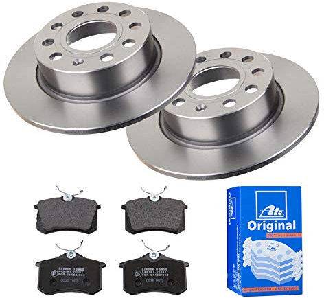 ATE Bremsscheiben + Bremsbeläge Hinten Ø253 passend für Seat Altea Leon Skoda Octavia V