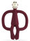 Matchstick Monkey, Original Beißring & Gel Applikator, Silikon, leicht zu greifen, BPA-frei, ab 3 Monaten, 10,5 cm, weinroter Affe